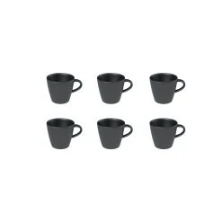 Villeroy & Boch Manufacture Rock Espressotasse Schwarz 60 Ml 6er Set