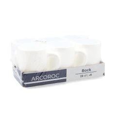 ARCOROC Restaurant White Bockbecher Stapelbar 25cl * 6er -coffee cup shop 1eb36925 7339 47bb b6c0 8099ce69b59c