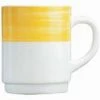 12x Henkelbecher 0,25 L Aus Opalglas Form BRUSH - Yellow / Gelb Von Arcoroc -coffee cup shop 2bd4343b 7c1b 400f 91b2 4abec9fd058d
