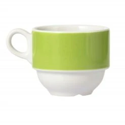 12x Kaffeeobertasse 0,19 L Aus Opalglas Form BRUSH - Yellow / Gelb Von Arcoroc -coffee cup shop 353ccef5 71f2 41a2 a1cd 09ae9626d510 1