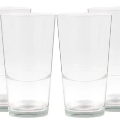Null 4er Set Latte Macchiato Blancho Glas - 39cl Kaffeeglas Stapelbar Ohne Dekor