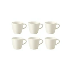 Villeroy & Boch Manufacture Rock Kaffeetasse Weiß 150 Ml 6er Set
