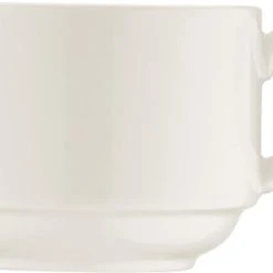 Bonna Premium Porcelain BNC01CF Cream Obertasse, Kaffeebecher, Kaffeetasse, 8.4x10.9cm, 210ml, Porzellan, Creme-weiß, 1 Stück
