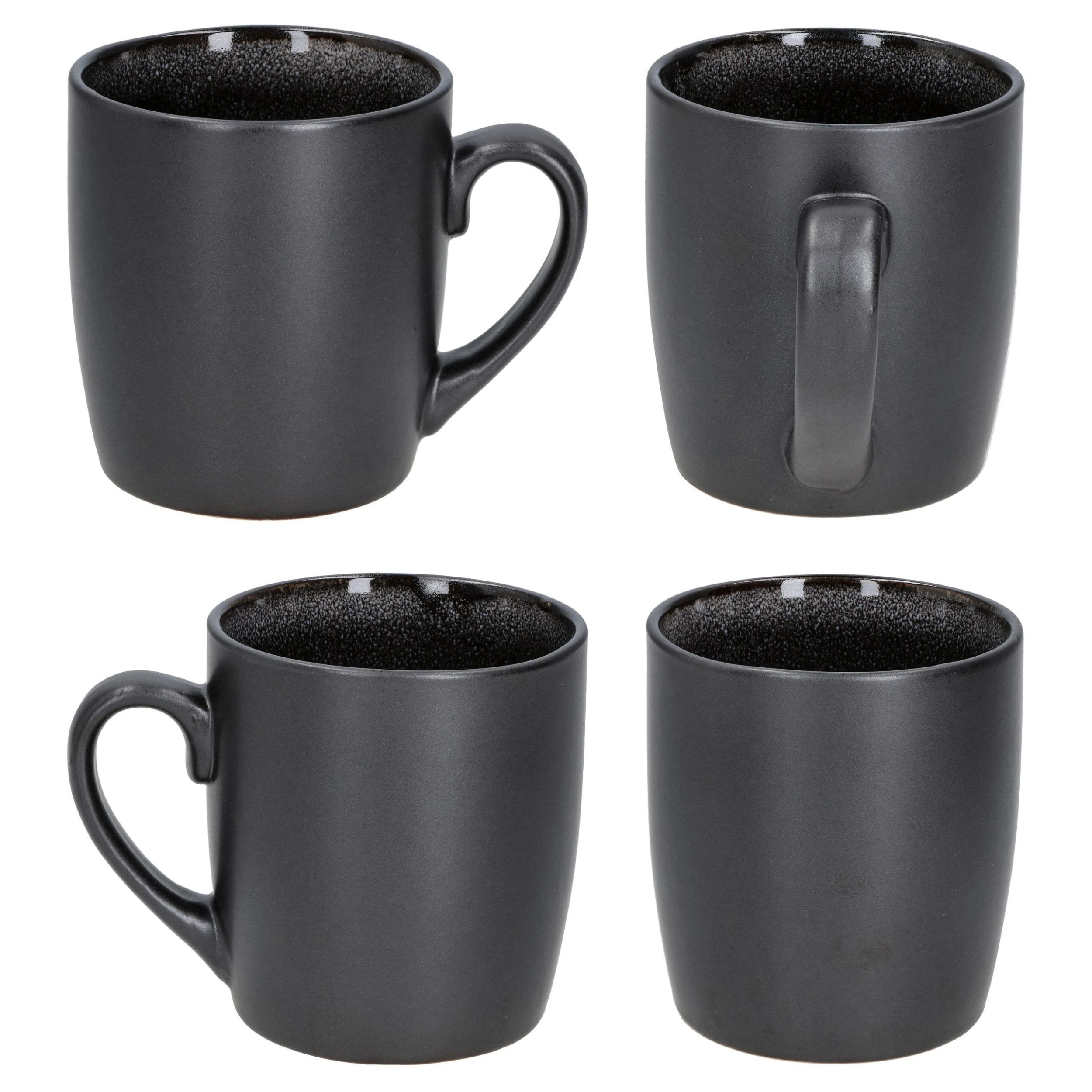 Null 6er Set Kaffeebecher Zakynthos Reactive Glaze Grey Black - 24321864 8 Null 6er Set Kaffeebecher Zakynthos Reactive Glaze Grey Black - 24321864 – Bild 6