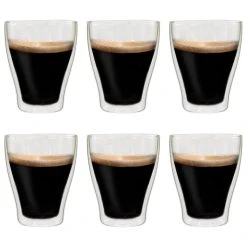 VidaXL Doppelwandige Latte-Macchiato-Gläser 6 Stk. 370 Ml