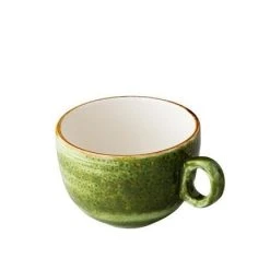 Null Kaffeetasse Jersey Stapelbar In Grün 160ml, Ohne Untertasse (6 Stück) Von CHEFGASTRO