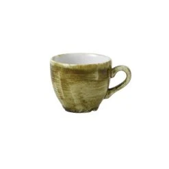 Churchill Stonecast Plume Line Espressotasse Plume Green 6,5x(H)5,5cm 100ml Grün, Ohne Untertasse (12 Stück) Von CHEFGASTRO