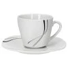 Null 2tlg Set Kaffeetasse 25cl Mit Untertasse 14,8cm Silver Night