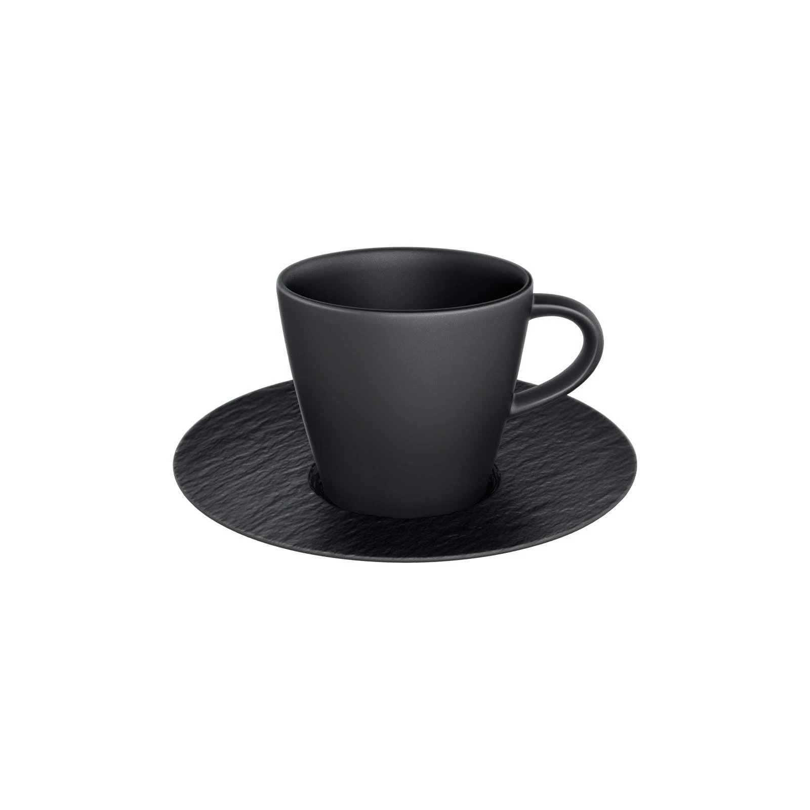 Villeroy & Boch Manufacture Rock Kaffeetasse Mit Untertasse Schwarz 5 Villeroy & Boch Manufacture Rock Kaffeetasse Mit Untertasse Schwarz – Bild 3