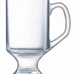 Arcoroc ARC 11874 Irish Coffee Kaffeeglas Mit Henkel, 290ml, Glas, Transparent, 4 Stück