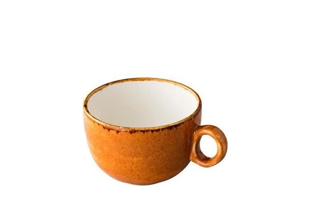 Null Kaffeetasse Jersey Stapelbar In Orange 160ml, Ohne Untertasse (6 Stück) Von CHEFGASTRO 3 Null Kaffeetasse Jersey Stapelbar In Orange 160ml, Ohne Untertasse (6 Stück) Von CHEFGASTRO